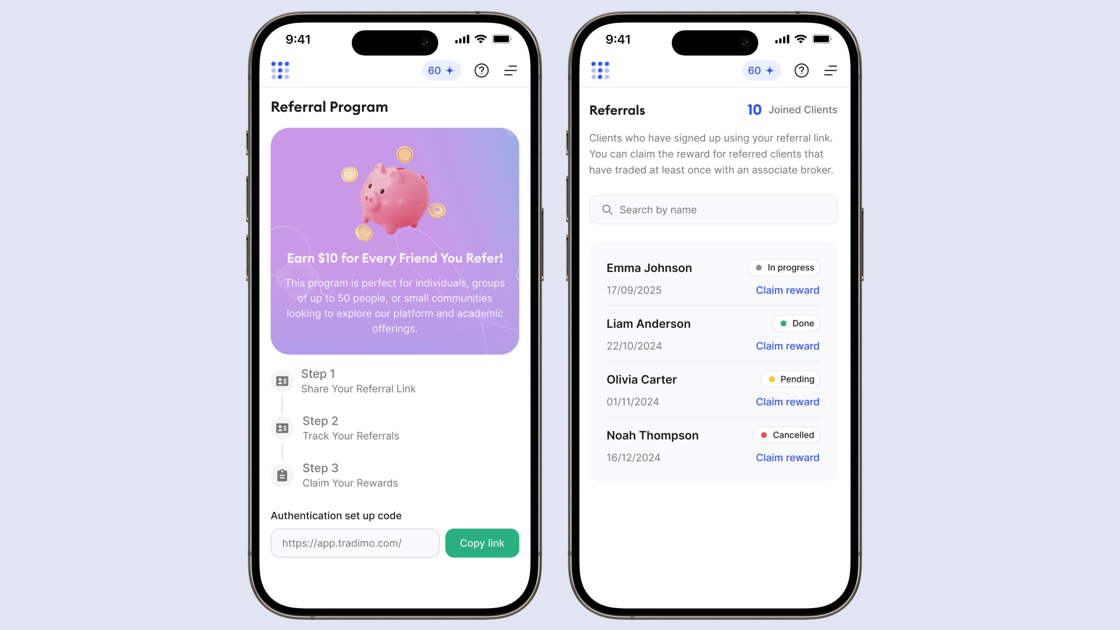 Referral program — After