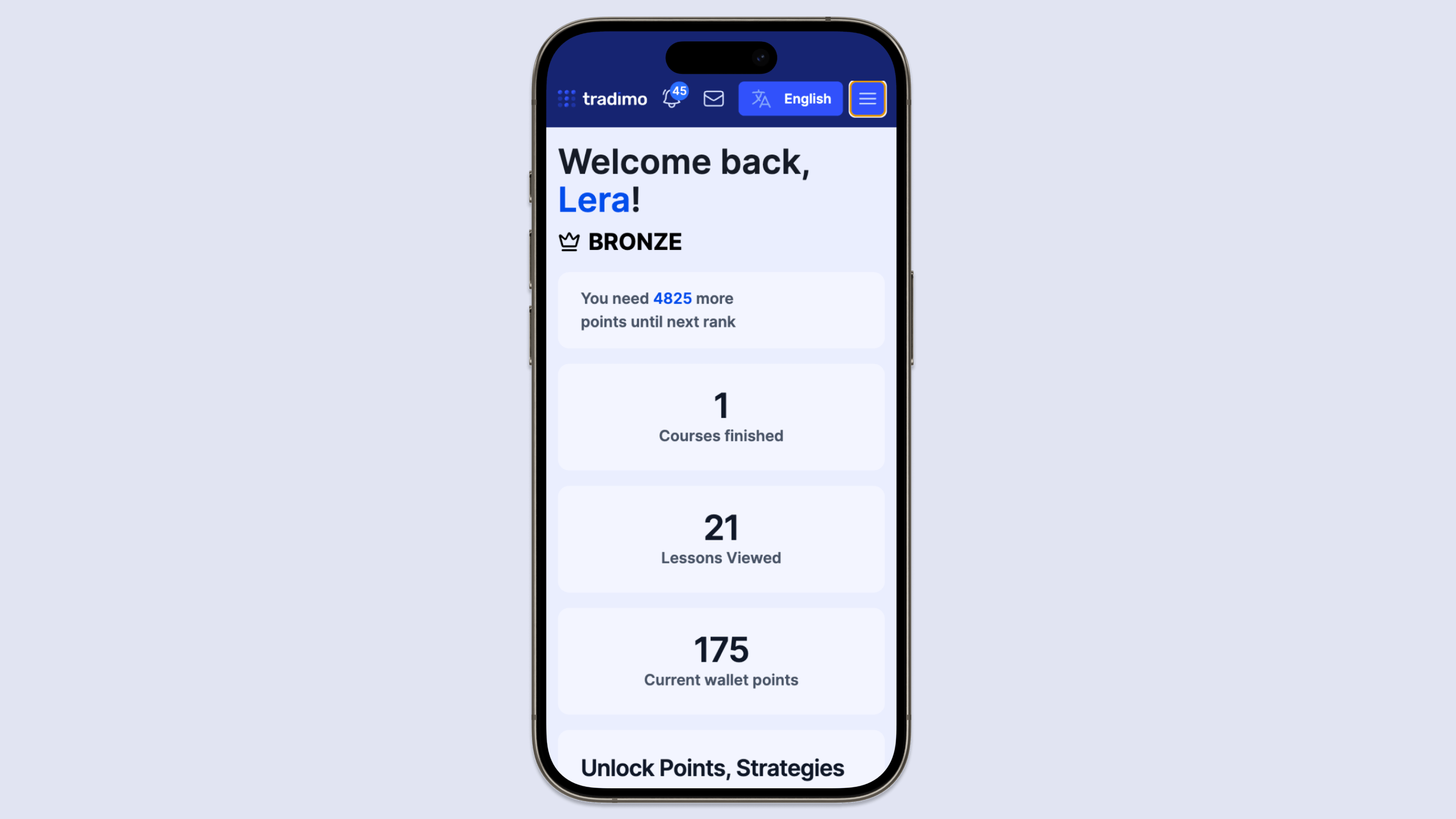 Main screen — Before