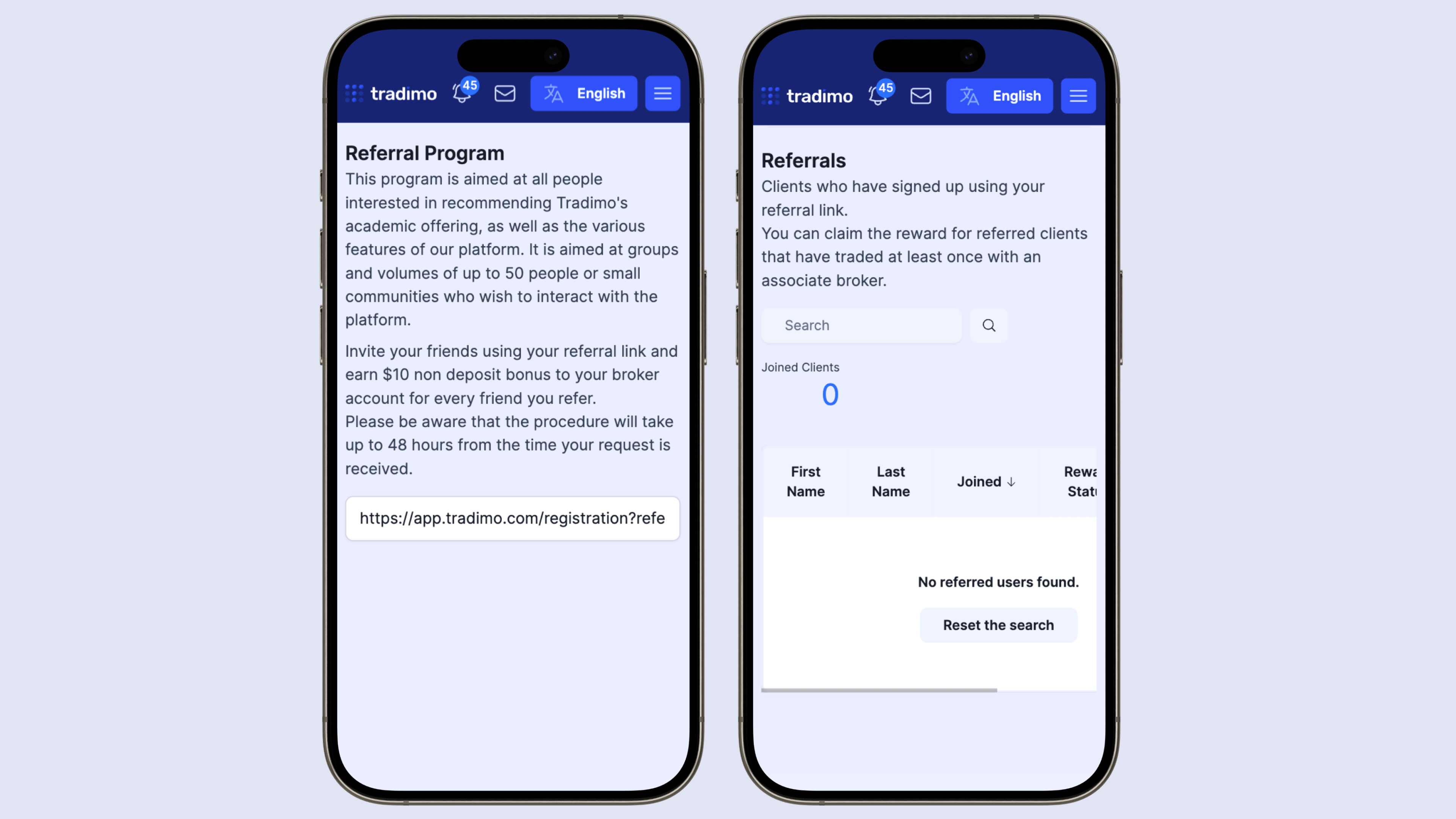 Referral program — Before