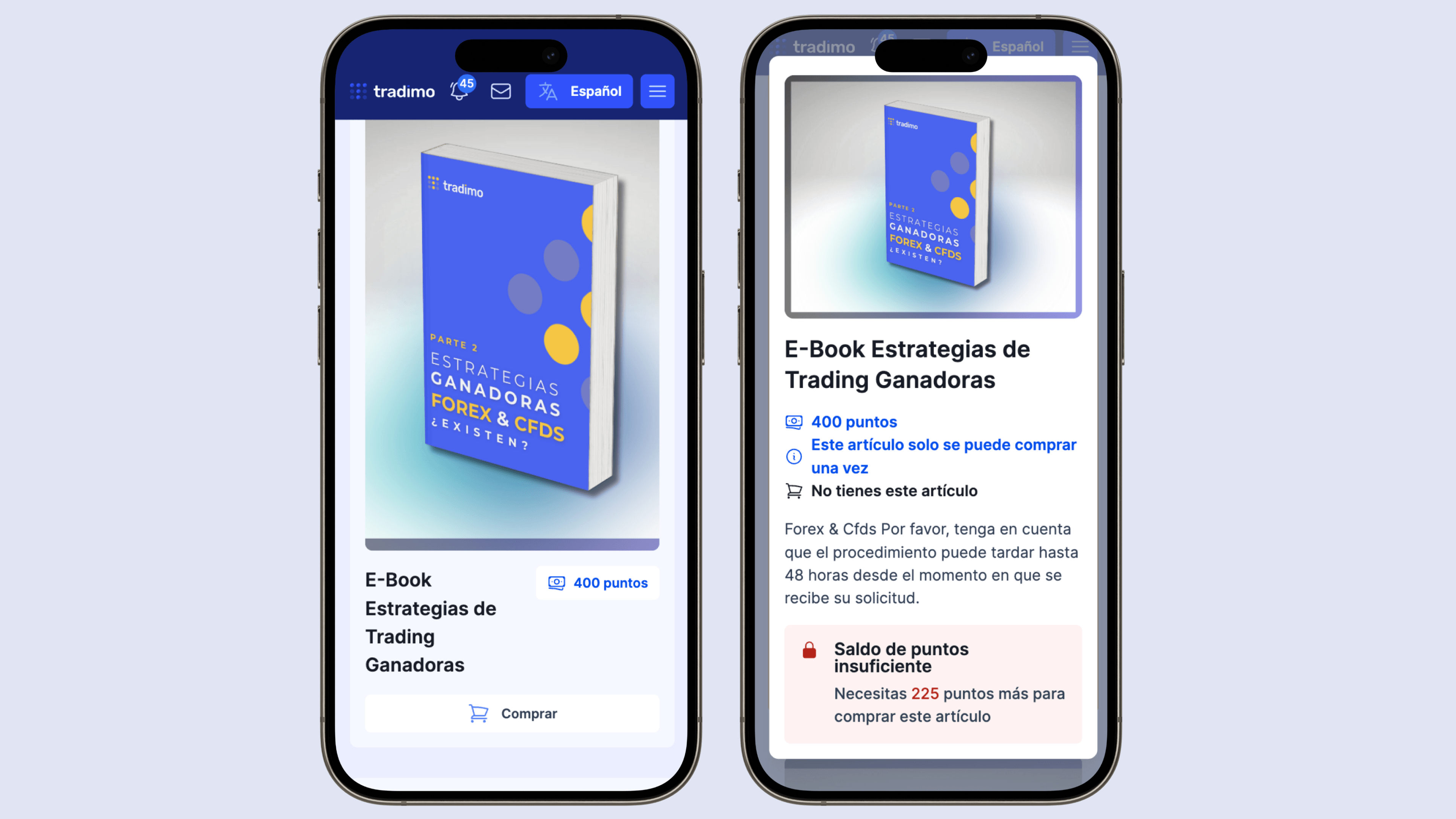 Learning content catalog — Before